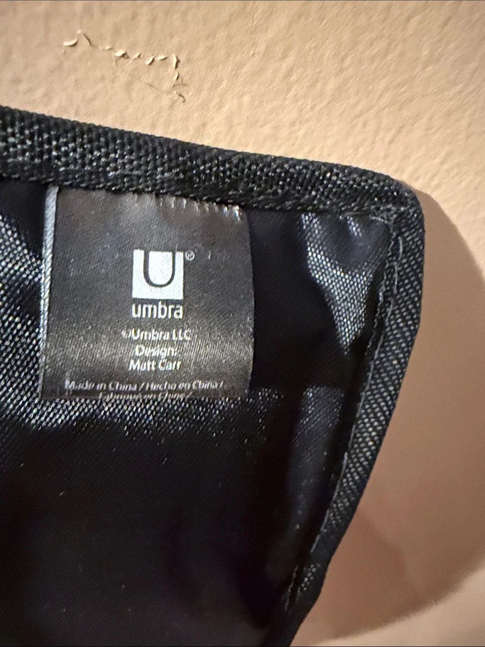 Umbra Black Hanging Jewelry Organizer with Clear Pockets